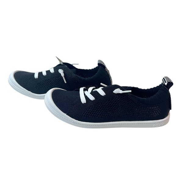 Roxy Bayshore Knit Slip On Shoes Sneakers Womens New Black - Picture 2 of 7